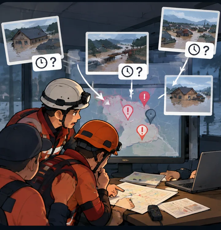 Photos with no timestamps, pins on a map, nothing confirmed.